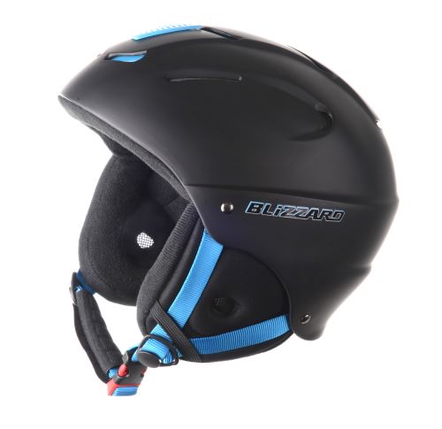 BLIZZARD Mega ski helmet, black matt/neon blue - 52-56cm