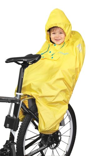 PONCHO-pláštěnka FORCE na dítě v sedačce žluté