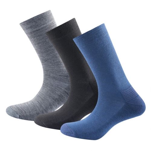 Vysoké vlněné ponožky Devold Daily Merino Medium Sock 3Pk Indigo Mix
