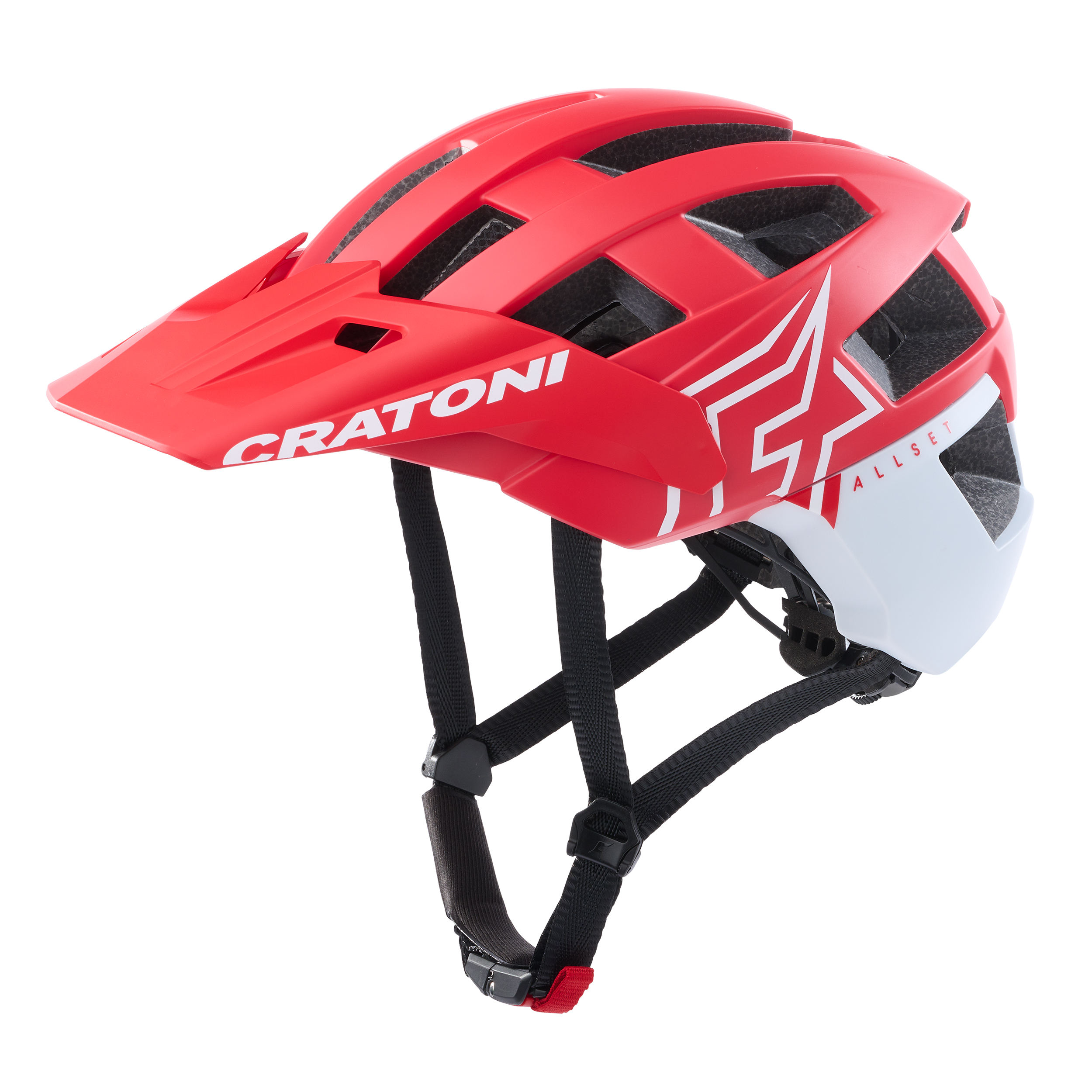 CRATONI AllSet Pro 2022 Red-White Matt - vel. M-L (58-61cm) Bílá | Červená