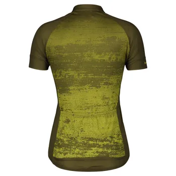 Dámský cyklistický dres SCOTT Endurance 30 kr. rukáv Fir Green/Bitter Yellow