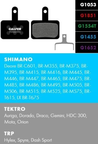 Brzdové destičky Galfer SHIMANO/TEKTRO FD293 - Advanced