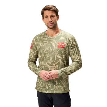 Endura dres s dlouhým rukávem Grid Floral LTD Printed L/S Tee Tweed Green