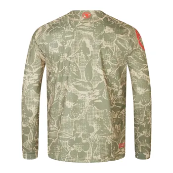 Endura dres s dlouhým rukávem Grid Floral LTD Printed L/S Tee Tweed Green