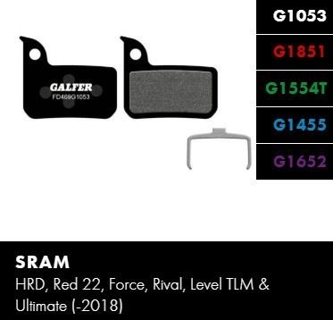 Brzdové destičky Galfer SRAM FD469 - Advanced