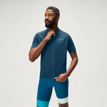 Endura dres s krátkým rukávem Loop Zipped Barra Blue