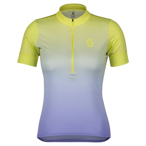 Dámský cyklistický dres SCOTT Endurance 15 kr. rukáv Bitter Yellow/Dream Blue