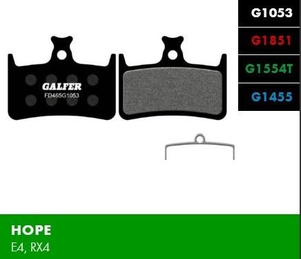 Brzdové destičky Galfer FD465 - Hope - Advanced