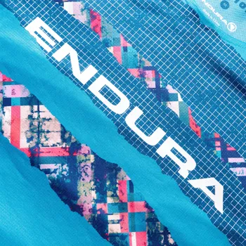 Endura dres s dlouhým rukávem Patchwork LTD Printed L/S Tee Barra Blue