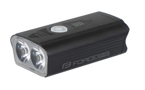 Světlo přední FORCE DIVER 900 LM, USB, černé