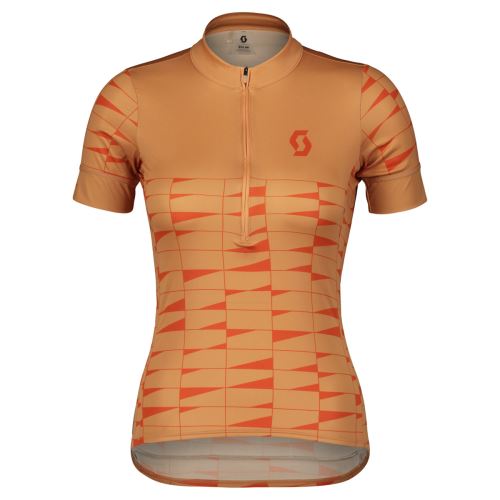 Dámský cyklistický dres SCOTT Endurance 20 kr. rukáv Rose Beige/Braze Orange