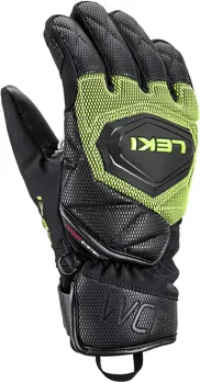 Leki WCR Coach 3D Junior, black-ice lemon