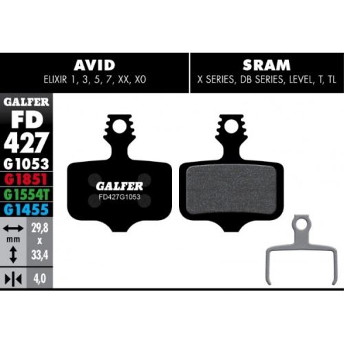 Brzdové destičky Galfer AVID FD427 - Advanced