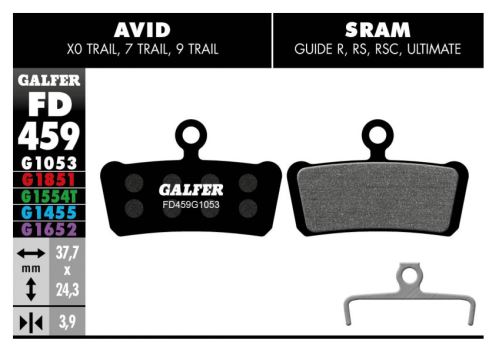 Brzdové destičky Galfer AVID/SRAM FD459 - Advanced