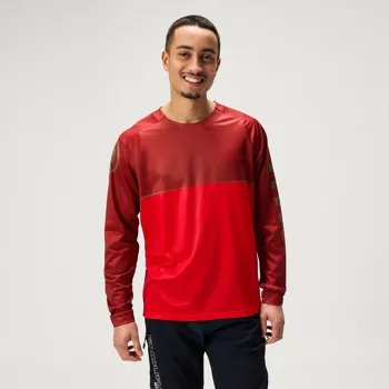 Endura dres s dlouhým rukávem Core Printed L/S Tee Flame Red