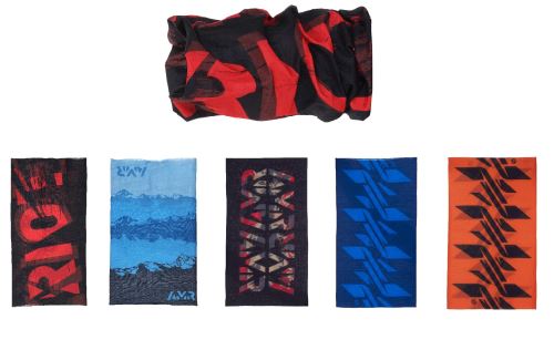GHOST Multifunkční šátek AMR black / red