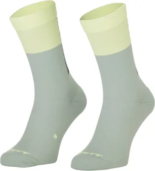 SCOTT Sock Block Stripe Crew Spray Grey/Acid Yellow SCOTT Sock Block Stripe Crew Spray Grey/Acid Yellow