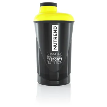 Láhev-šejkr NUTREND 0,6 l, černo-žlutý Láhev-šejkr NUTREND 0,6 l, černo-žlutý
