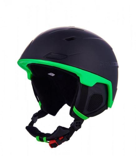 BLIZZARD Double ski helmet, black matt/neon green, big logo