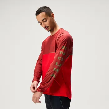 Endura dres s dlouhým rukávem Core Printed L/S Tee Flame Red