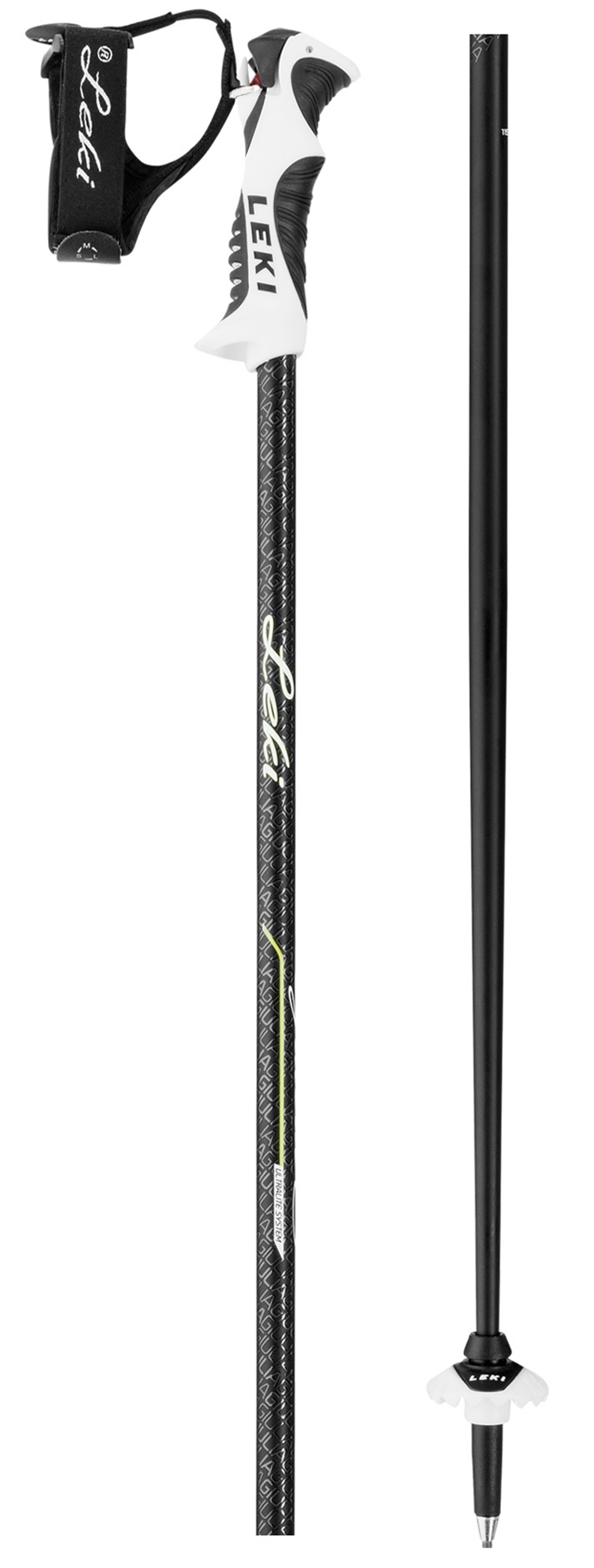 Hole Leki Giulia S black-anthracite-white-green - 110cm Bílá | Černá | Zelená