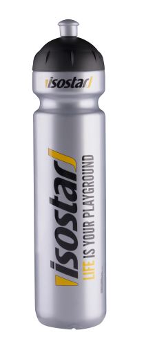 Láhev ISOSTAR 1 l, výsuvný vršek - stříbrná
