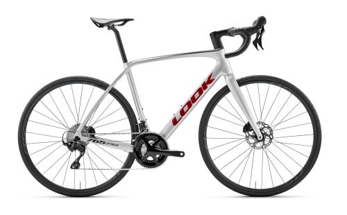 LOOK 765 Optimum 2 Disc 2024 Metallic Silver True Blood Satin 105 Mix 12 Shimano Wh-RS171