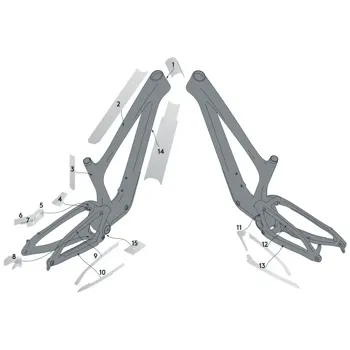 SYNCROS Frame Protection kit Bold Linkin clear gloss SYNCROS Frame Protection kit Bold Linkin clear gloss