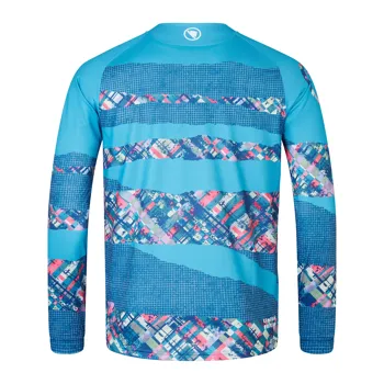 Endura dres s dlouhým rukávem Patchwork LTD Printed L/S Tee Barra Blue