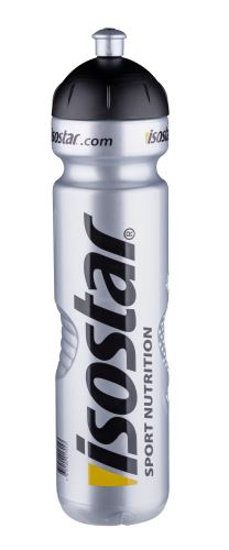 Láhev ISOSTAR 1 l, výsuvný vršek - stříbrná