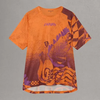 Endura dres s krátkým rukávem Singletrack Print Tee End Orange Endura dres s krátkým rukávem Singletrack Print Tee End Orange