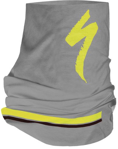 Specialized Tubular Headwear S-Logo 2018 Grey/Neon Yellow/Black