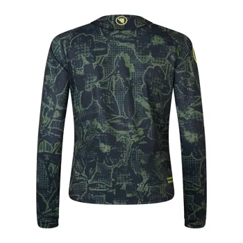 Endura dámský dres s dlouhým rukávem Floral LTD Printed L/S Tee Černá
