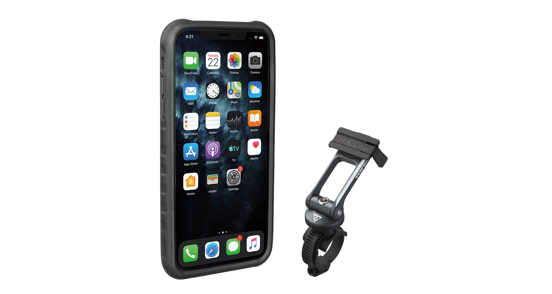 TOPEAK obal RIDECASE pro iPhone 11 Pro Max černá/šedá