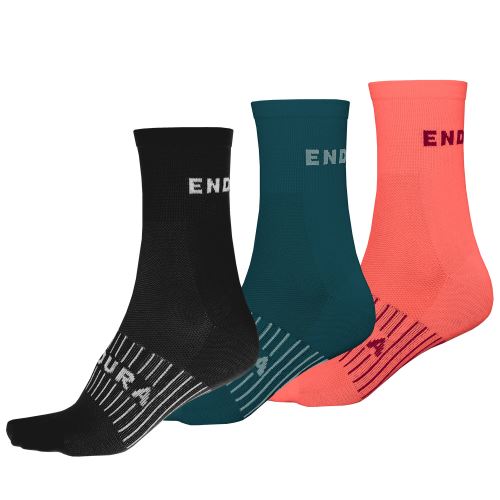 Endura dámské ponožky Coolmax Race (3-balení) Černá - vel. One size