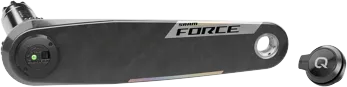 Levá klika a Power Meter Spindle (osa) FORCE E1 DUB 175 (pravá klika/středové složení