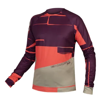 Endura dres MT500 Print Tee LTD s dlouhým rukávem Granátové Jablko Endura dres MT500 Print Tee LTD s dlouhým rukávem Granátové Jablko