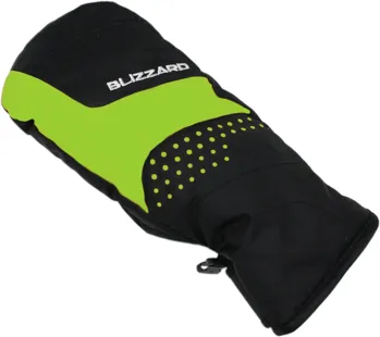 Lyžařské rukavice BLIZZARD Mitten junior ski gloves black/green Lyžařské rukavice BLIZZARD Mitten junior ski gloves black/green