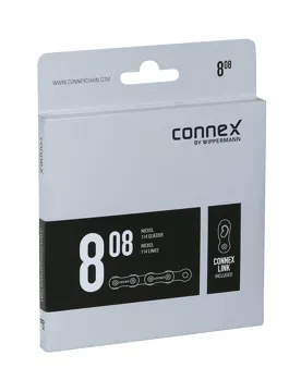 Řetěz CONNEX 808 pro 8-kolo, stříbrný