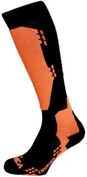 TECNICA Touring ski socks, black/orange