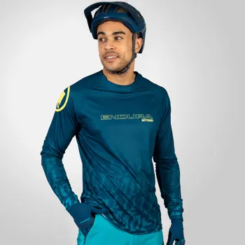 Endura dres MT500 Print Tee LTD s dlouhým rukávem Borůvka