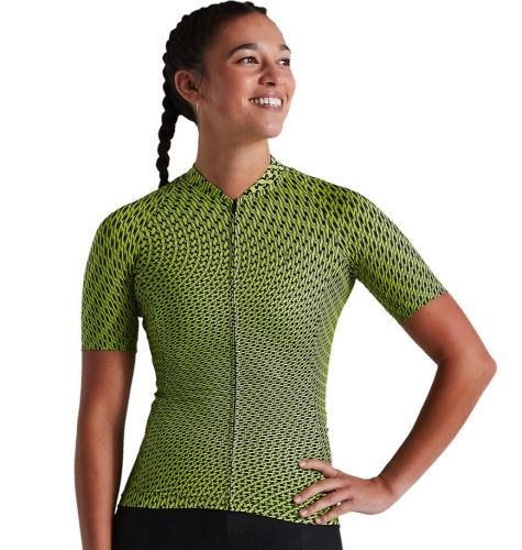 Specialized Womens SL BICYCLEDELICS JERSEY SS 2021 Hyper Green/Black