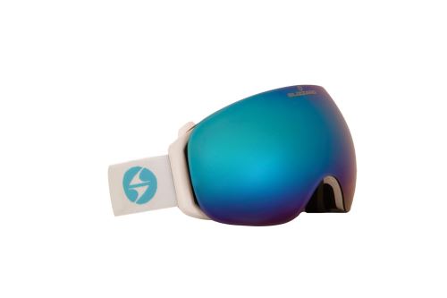 Lyžařské brýle BLIZZARD Ski Gog. 999 MDAVZSWO, white shiny, carl zeiss smoke lens B20 + full revo ice blue