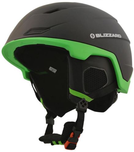 BLIZZARD Double ski helmet, black matt/neon green