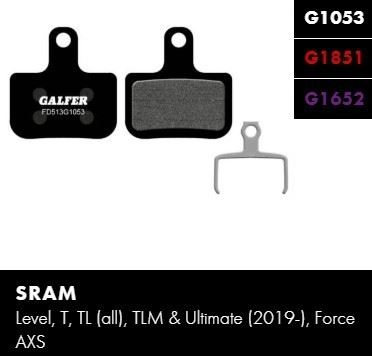 Brzdové destičky Galfer SRAM LEVEL FD513 - Advanced