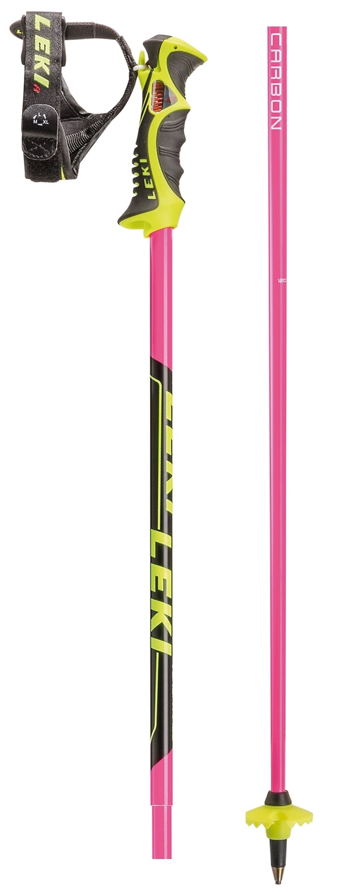 Hole Leki Venom SL TR-S pink-black-white-yellow - délka: 125cm Černá | Růžová