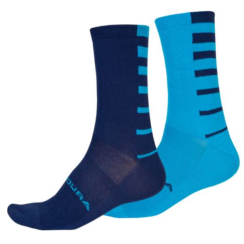 Endura ponožky Coolmax® Stripe (2-balení) Modrá Eletric