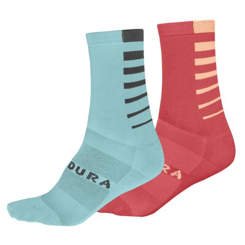 Endura dámské ponožky Coolmax® Stripe (2-balení) Punčově Modrá - vel. One size