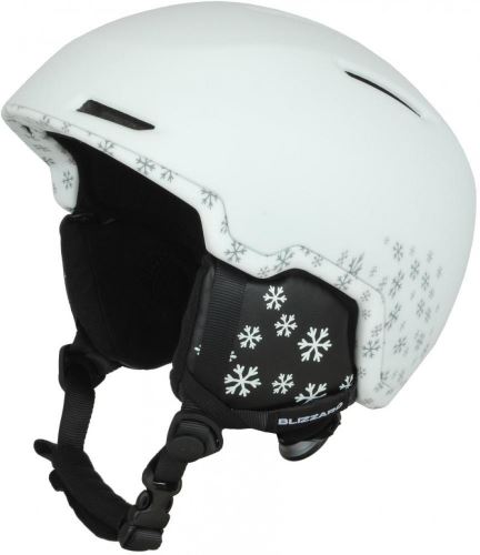 BLIZZARD Viva Viper ski helmet, white matt/silver snowflakes - vel. 55-59cm