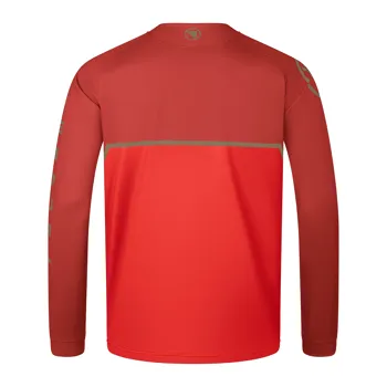 Endura dres s dlouhým rukávem Core Printed L/S Tee Flame Red